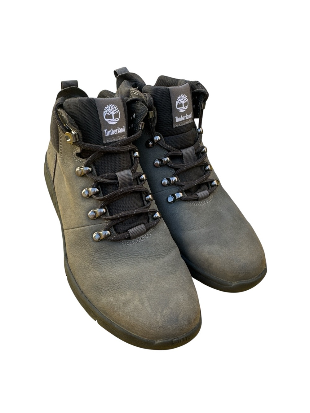Timberland Men's Charcoal Hoverlite Leather Lace-Up Boots